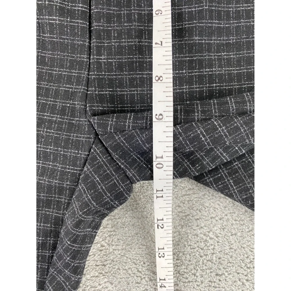 Dalia Womens Grey Grid Pull On Slim Leg Dress Pants Size M‎ D4654-E1761 Stretch